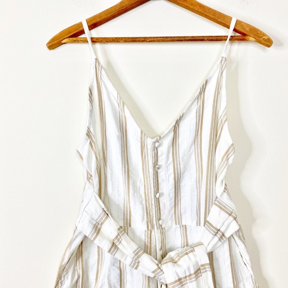 Roxy Wheel & Palms Wide Leg Jumpsuit Cream Stripe - Picture 5 of 14